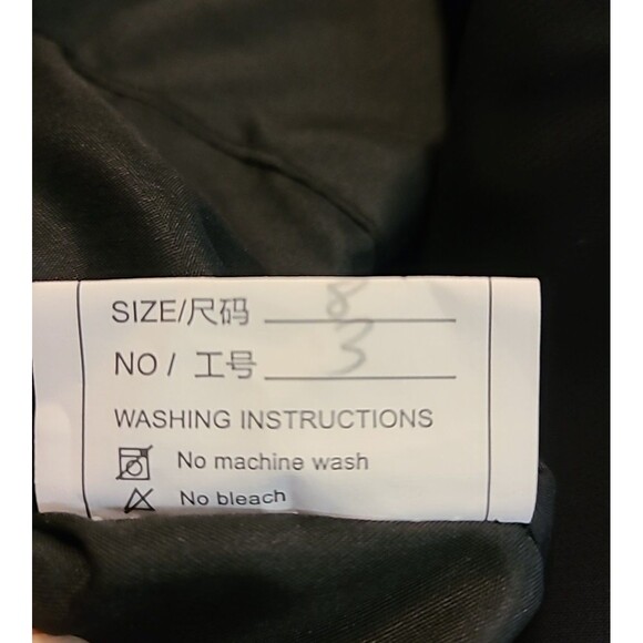 New Special Occasion (8) Black Chiffon Sleeveless Pleated Knee Length Dress - Picture 9 of 9